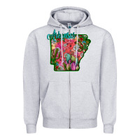 Heather Grey arkansas Zipper Hoodie - SublimationCraftShop