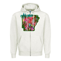 Oatmeal Heather arkansas Zipper Hoodie - SublimationCraftShop