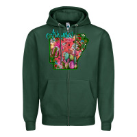 Sports Green arkansas Zipper Hoodie - SublimationCraftShop