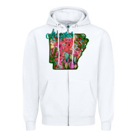 White arkansas Zipper Hoodie - SublimationCraftShop