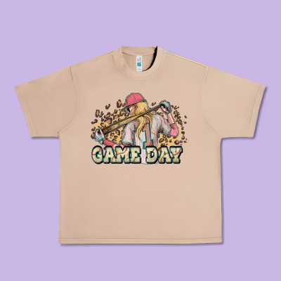 Game Day Baseball Leopard Urban Heavy Tee Designed By Howdyjamesfarm