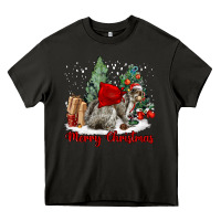 Asphalt Merry Christmas Gray Squirrel Heavy Core Tee - LillyAllenDesigns