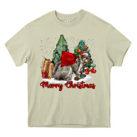 Mossy Merry Christmas Gray Squirrel Heavy Core Tee - LillyAllenDesigns