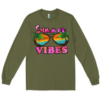 Army Green Summer Vibes Long Sleeve Tee - Jasminsmagicworld
