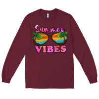 Burgundy Summer Vibes Long Sleeve Tee - Jasminsmagicworld