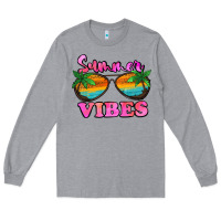 Heather Grey Summer Vibes Long Sleeve Tee - Jasminsmagicworld