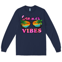 Navy Summer Vibes Long Sleeve Tee - Jasminsmagicworld