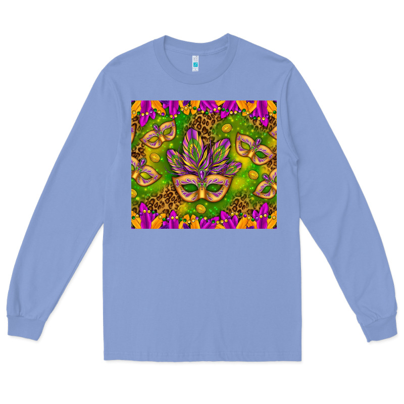 Mardi Gras Masks And Coins Tumbler Long Sleeve Tee by HowdyJamesFarm | Teevron