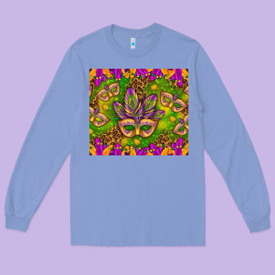 Mardi Gras Masks And Coins Tumbler Long Sleeve Tee Designed By Howdyjamesfarm