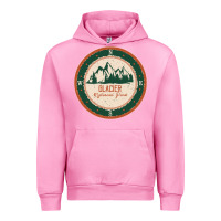 Fuchsia Pink Glacier National Park Urban Hoodie - minhPixels