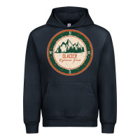 Navy Glacier National Park Urban Hoodie - minhPixels