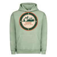 Pigment Oil Green Glacier National Park Urban Hoodie - minhPixels