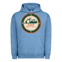 Pigment Pebble Blue Glacier National Park Urban Hoodie - minhPixels