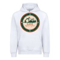 White Glacier National Park Urban Hoodie - minhPixels