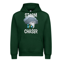Forest Green Kids Storm Chaser Boys Storm Hunter Tornado Gift Urban Hoodie - minhPixels