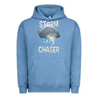 Pigment Pebble Blue Kids Storm Chaser Boys Storm Hunter Tornado Gift Urban Hoodie - minhPixels
