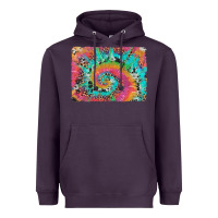 Plum tie dye leopard cowhide glitter background Heavyweight Hoodie - Artiststas