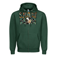 Sports Green show mom Zipper Hoodie - SublimationCraftShop