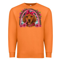 Carrot dachshund puppy floral rainbow Premium Sweatshirt - Artiststas
