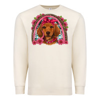 Sandshell dachshund puppy floral rainbow Premium Sweatshirt - Artiststas