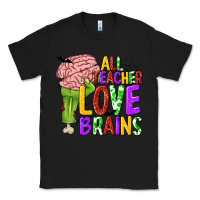 Black All Teacher Love Brains Classic Tee - texasbilliewilder