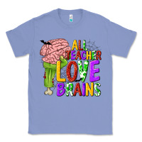 Colony Blue All Teacher Love Brains Classic Tee - texasbilliewilder