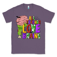 Lavender All Teacher Love Brains Classic Tee - texasbilliewilder