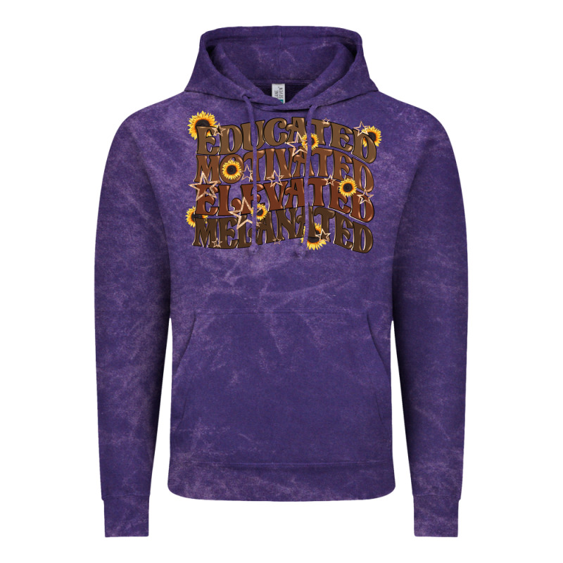 Educated Motivated Elevated Melanated Juneteenth Vintage Hoodie by CowGirlArtShop | Teevron