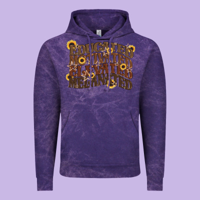 Educated Motivated Elevated Melanated Juneteenth Vintage Hoodie Designed By Cowgirlartshop