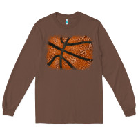 Chestnut Basketball leopard glitter background Long Sleeve Tee - HowdyJamesFarm