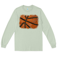 Matcha Basketball leopard glitter background Long Sleeve Tee - HowdyJamesFarm