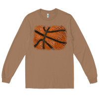 Toasted Coconut Basketball leopard glitter background Long Sleeve Tee - HowdyJamesFarm