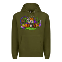 Army Green one spooky nurse Premium Hoodie - BundleAndBundleShop