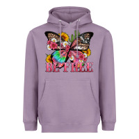 Lavender be free with butterfly and cactus flowers Heavyweight Hoodie - Artiststas