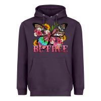 Plum be free with butterfly and cactus flowers Heavyweight Hoodie - Artiststas