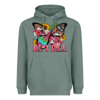 Sage be free with butterfly and cactus flowers Heavyweight Hoodie - Artiststas