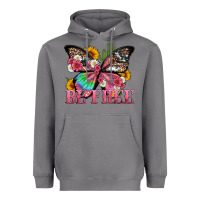 Storm be free with butterfly and cactus flowers Heavyweight Hoodie - Artiststas