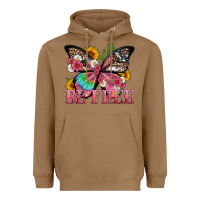 Toasted Coconut be free with butterfly and cactus flowers Heavyweight Hoodie - Artiststas