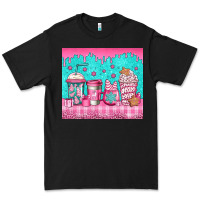 Black pink christmas coffee Premium Tee - Jasminsmagicworld