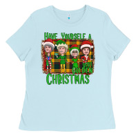 Baby Blue Have Yourself a Very Golden Christmas Ladies Tee - Bettercallsaul