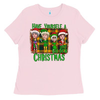 Bubblegum Pink Have Yourself a Very Golden Christmas Ladies Tee - Bettercallsaul