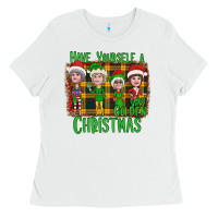 White Have Yourself a Very Golden Christmas Ladies Tee - Bettercallsaul