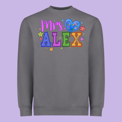 Mrs Heavyweight Sweatshirt Designed By Cowhidedigitalart