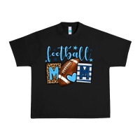 Black Football mom blue team color Urban Heavy Tee - HowdyJamesFarm