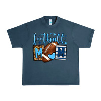 Midnight Navy Football mom blue team color Urban Heavy Tee - HowdyJamesFarm
