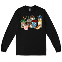 Black Baseball coffee cups Long Sleeve Tee - HowdyJamesFarm