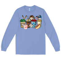 Colony Blue Baseball coffee cups Long Sleeve Tee - HowdyJamesFarm