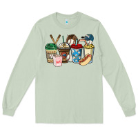Matcha Baseball coffee cups Long Sleeve Tee - HowdyJamesFarm