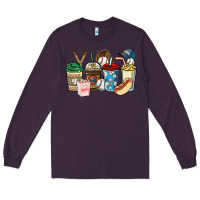 Plum Baseball coffee cups Long Sleeve Tee - HowdyJamesFarm