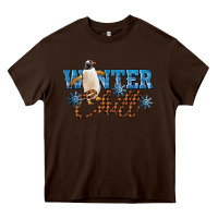 Chocolate Brown Winter Chill Penguin Heavy Core Tee - LillyAllenDesigns